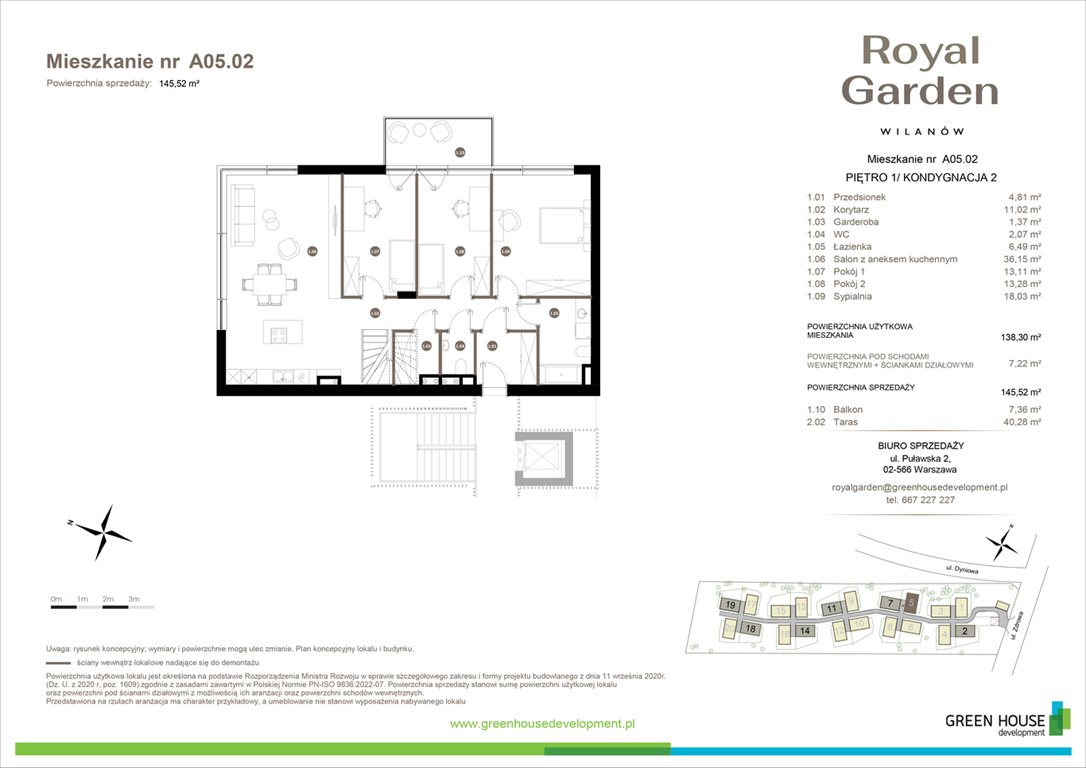 Nowe mieszkanie Royal Garden Wilanów - Domy Warszawa, Zdrowa 2  138m2 Foto 1