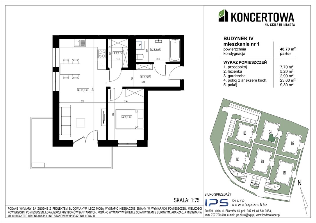 Nowe mieszkanie dwupokojowe Koncertowa na skraju miasta Lublin, Czechów Północny, Koncertowa  49m2 Foto 1