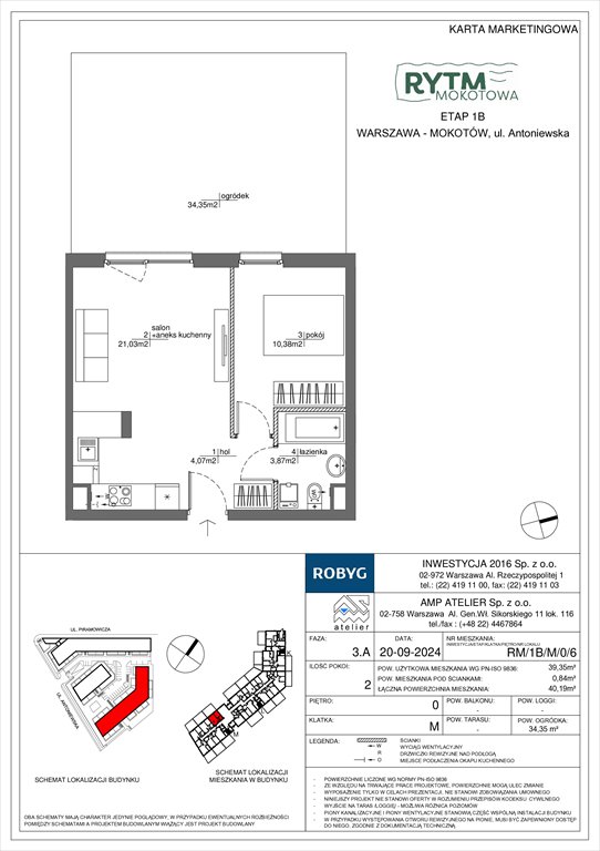 Nowe mieszkanie dwupokojowe Rytm Mokotowa Warszawa, Mokotów, Antoniewska  39m2 Foto 1