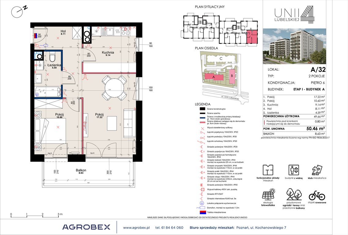 Nowe mieszkanie dwupokojowe Unii Lubelskiej 4 Poznań, Unii Lubelskiej 4  50m2 Foto 1