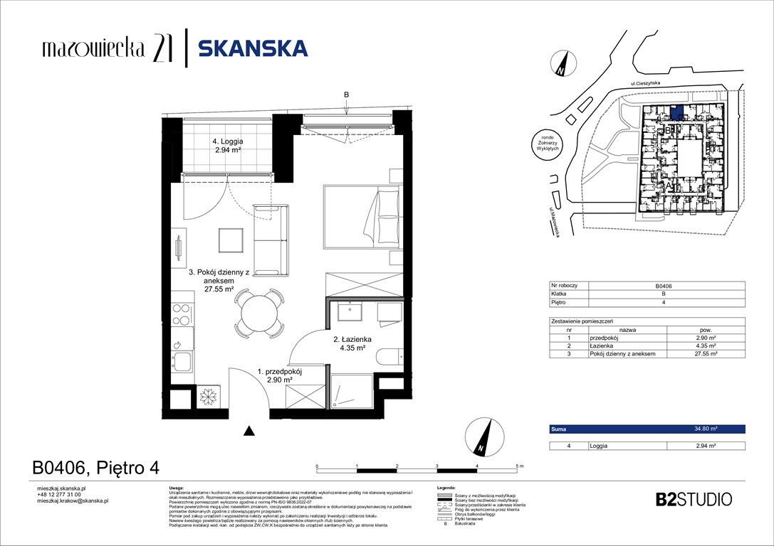 Nowa kawalerka Mazowiecka 21 Kraków, Krowodrza, ul. Mazowiecka 21  35m2 Foto 1