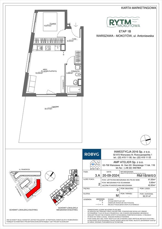 Nowe mieszkanie dwupokojowe Rytm Mokotowa Warszawa, Mokotów, Antoniewska  42m2 Foto 1