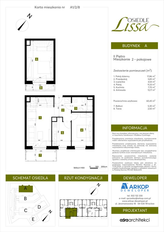 Nowe mieszkanie dwupokojowe Osiedle LISSA Wrocław, ul. Pawła Eluarda 61-79  60m2 Foto 1