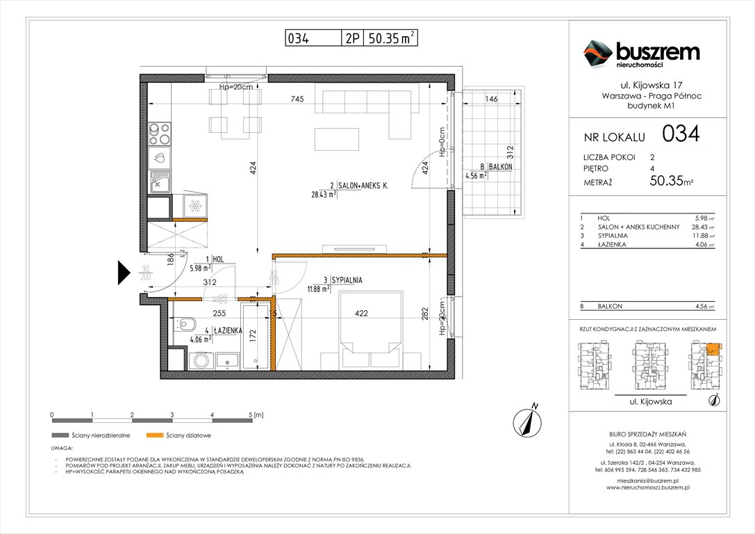 Nowe mieszkanie dwupokojowe Kijowska 17 Warszawa, Praga Północ, Kijowska 17  50m2 Foto 1