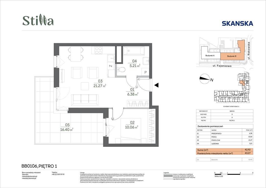 Nowe mieszkanie dwupokojowe Stilla Warszawa, Fajansowa 5  43m2 Foto 1