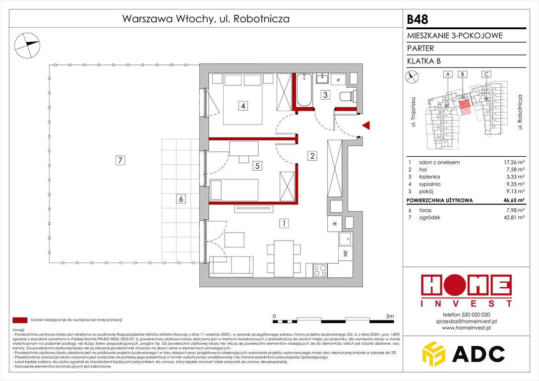Nowe mieszkanie trzypokojowe Zakątek Włochy Warszawa, Włochy, ul. Robotnicza 11/13  47m2 Foto 1
