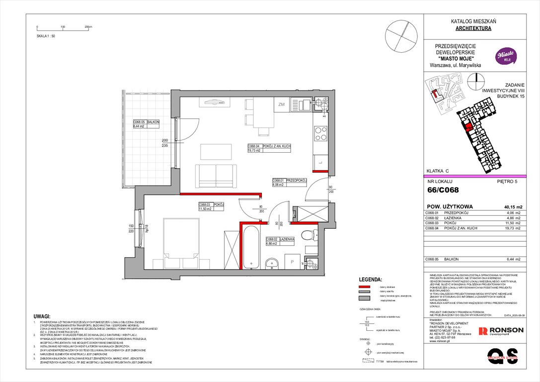 Nowe mieszkanie dwupokojowe Miasto Moje Warszawa, Białołęka, Marywilska 68  40m2 Foto 1