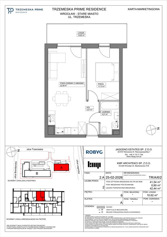Nowe mieszkanie dwupokojowe Trzemeska Prime Residence Wrocław, Stare Miasto, Trzemeska  42m2 Foto 1
