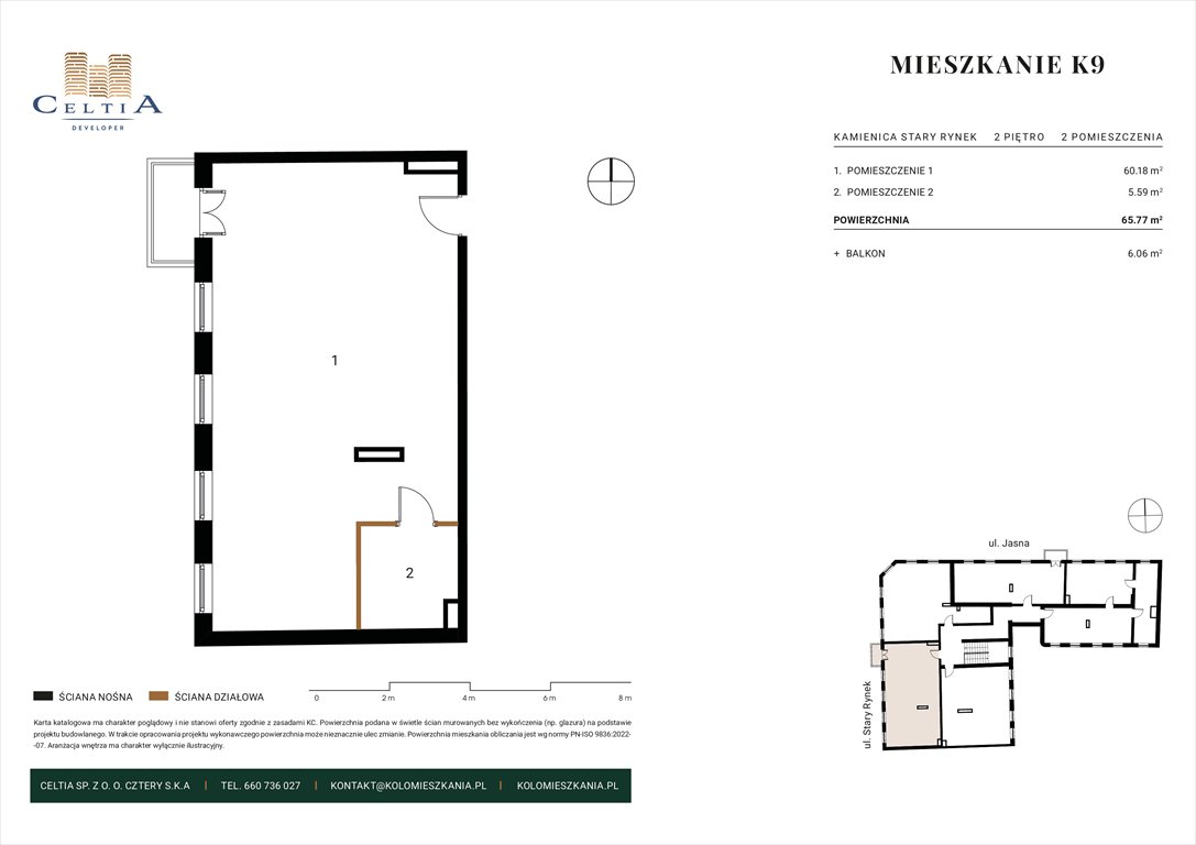 Nowe mieszkanie dwupokojowe Kamienica Stary Rynek Koło, Stary Rynek 26  66m2 Foto 1