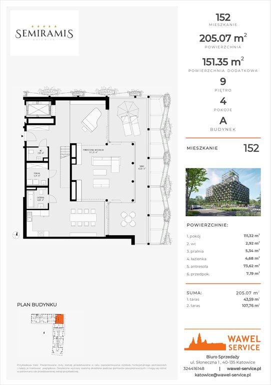 mieszkanie na sprzedaż 205m2 mieszkanie Katowice, Bogucice - Dąbrówka Mała, Wiertnicza 32