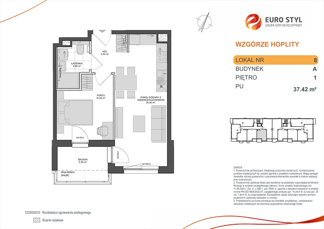 Nowe mieszkanie dwupokojowe WZGÓRZE HOPLITY Gdańsk, Zabornia, Kartuska  37m2 Foto 1