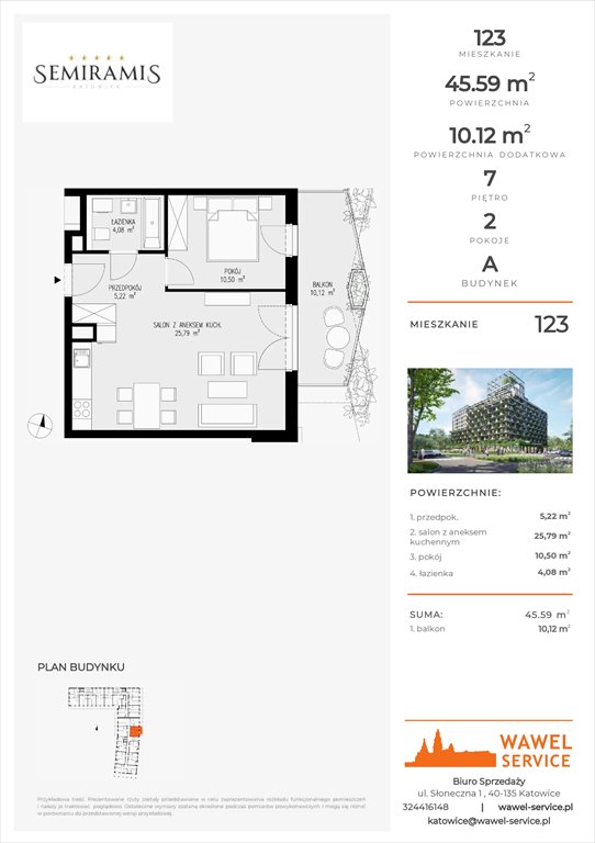 mieszkanie na sprzedaż 46m2 mieszkanie Katowice, Bogucice - Dąbrówka Mała, Wiertnicza 32
