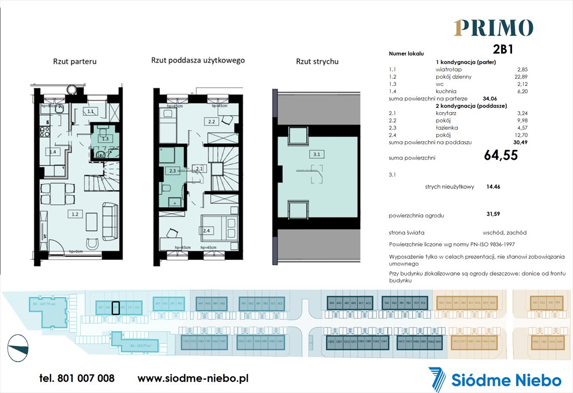 Nowe mieszkanie trzypokojowe Osiedle PRIMO Pruszcz Gdański, Rokitnica, Droga Słowackiego  65m2 Foto 1