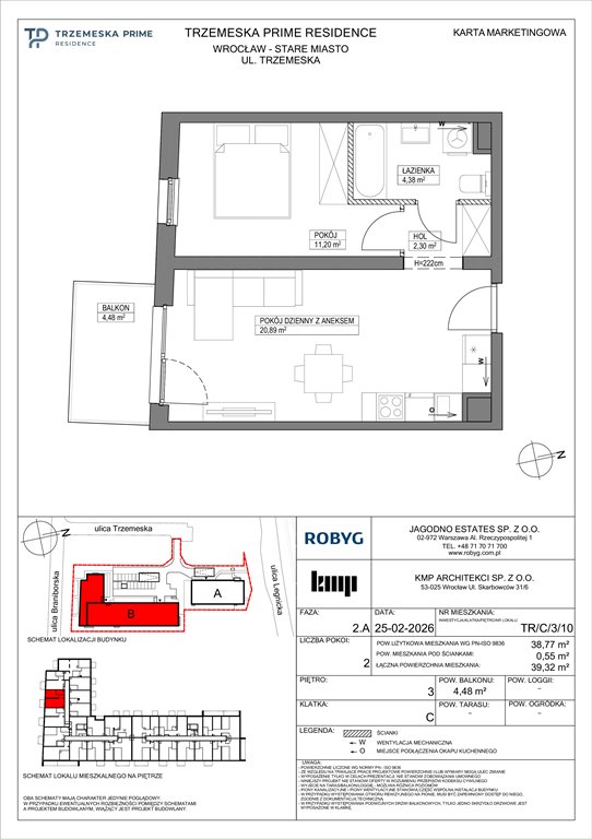 Nowe mieszkanie dwupokojowe Trzemeska Prime Residence Wrocław, Stare Miasto, Trzemeska  39m2 Foto 1