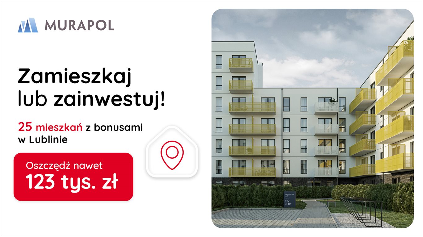 Nowe mieszkanie trzypokojowe Murapol Primo Lublin, Ponikwoda, al. Spółdzielczości Pracy  50m2 Foto 1
