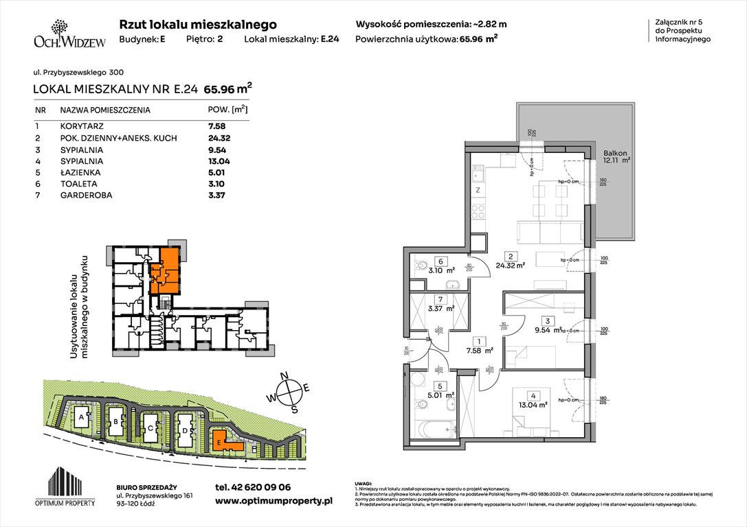 Nowe mieszkanie trzypokojowe OchWidzew Łódź, Widzew, Przybyszewskiego 292-300  66m2 Foto 1