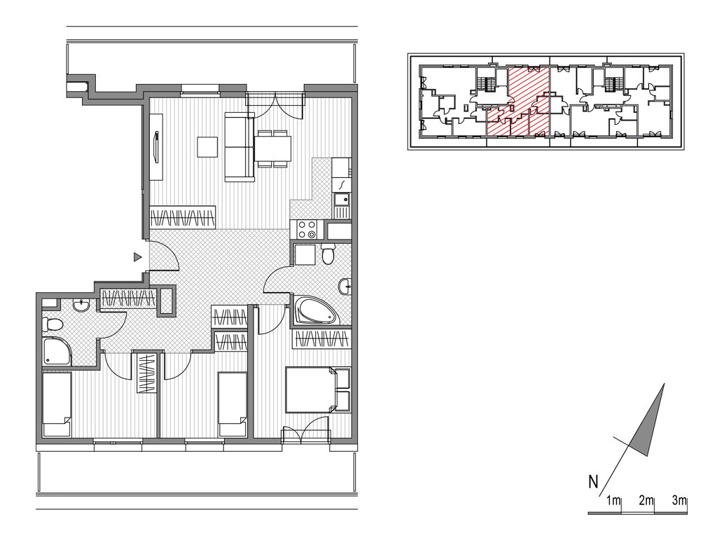 Nowe mieszkanie czteropokojowe  Glogera bud F i G Kraków, ul.Glogera 9,11  72m2 Foto 1