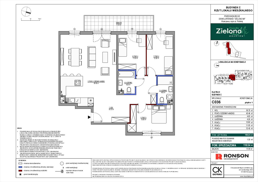 Nowe mieszkanie czteropokojowe  Zielono Mi Warszawa, Mokotów, ul. Polska 10  109m2 Foto 1