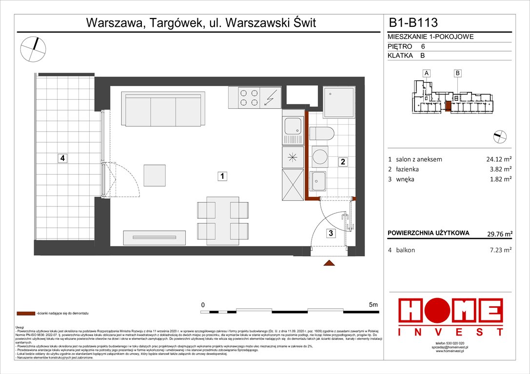 Nowa kawalerka Warszawski Świt Etap VIII Warszawa, Targówek, ul. Warszawski Świt 12  30m2 Foto 1