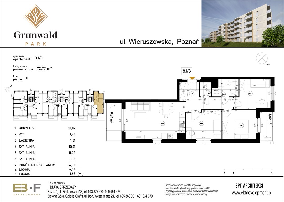 Nowe mieszkanie czteropokojowe  Grunwald Park - ul. Wieruszowska 8 Poznań, Grunwald, Wieruszowska 8  74m2 Foto 1
