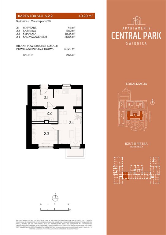 Nowe mieszkanie dwupokojowe Apartamenty Central Park Świdnica Świdnica, Lipowa 14  49m2 Foto 1