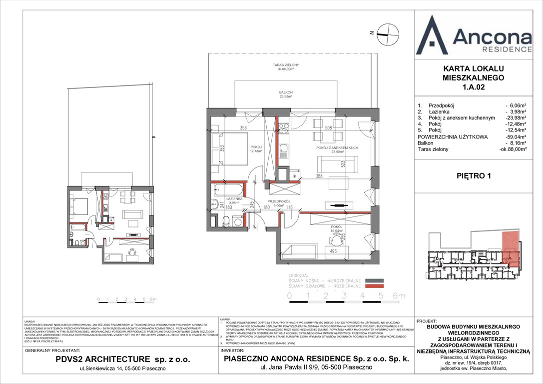 Nowe mieszkanie trzypokojowe Piaseczno Residence Piaseczno, Wojska Polskiego 9  59m2 Foto 1