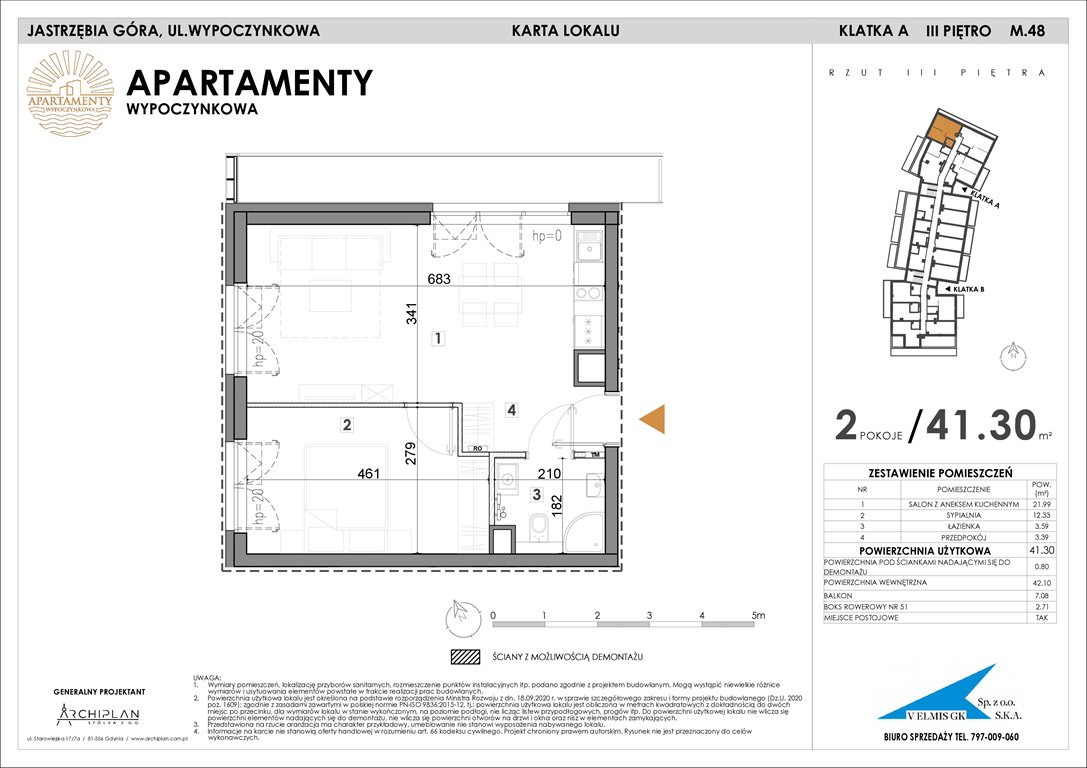 Nowe mieszkanie Apartamenty Wypoczynkowa Jastrzębia Góra, Wypoczynkowa  41m2 Foto 1