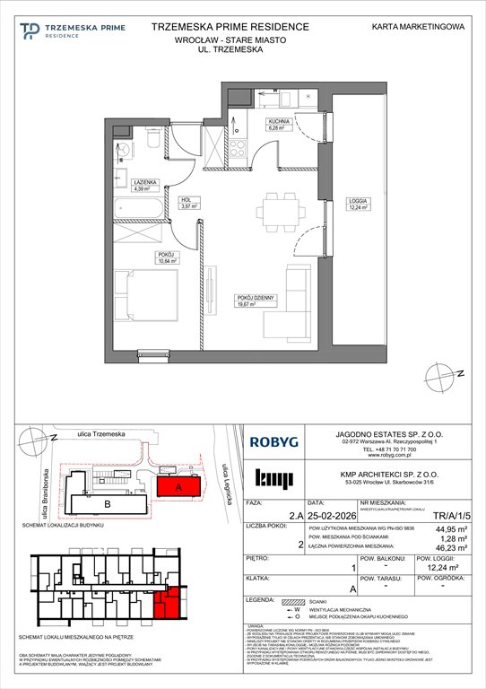 Nowe mieszkanie dwupokojowe Trzemeska Prime Residence Wrocław, Stare Miasto, Trzemeska  45m2 Foto 1