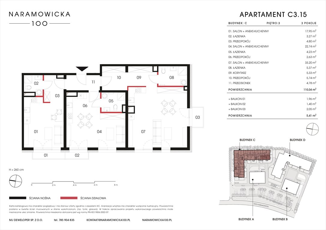 Nowe mieszkanie trzypokojowe NARAMOWICKA 100 Poznań, Winogrady, Naramowicka 100  110m2 Foto 1