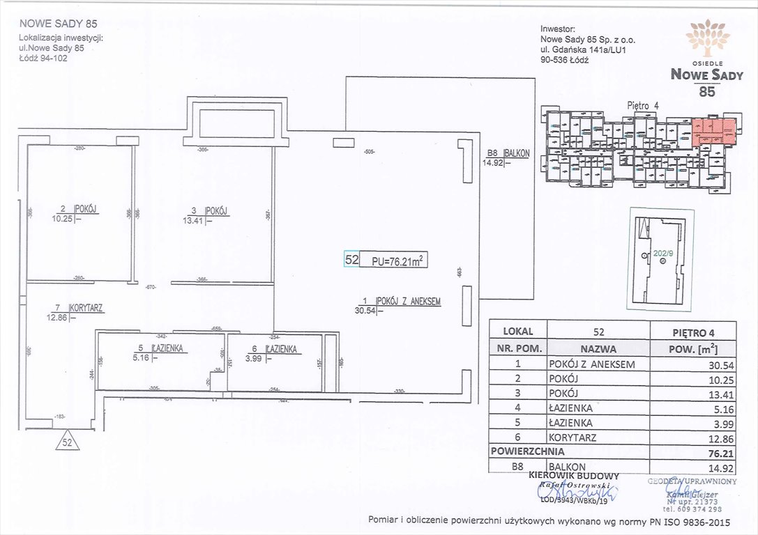 Nowe mieszkanie trzypokojowe Nowe Sady 85 Łódź, Polesie, Nowe Sady 85  76m2 Foto 1