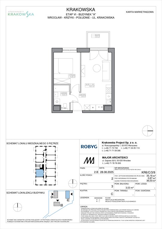 Nowe mieszkanie dwupokojowe Apartamenty Krakowska Wrocław, Krzyki, Krakowska 112  35m2 Foto 1