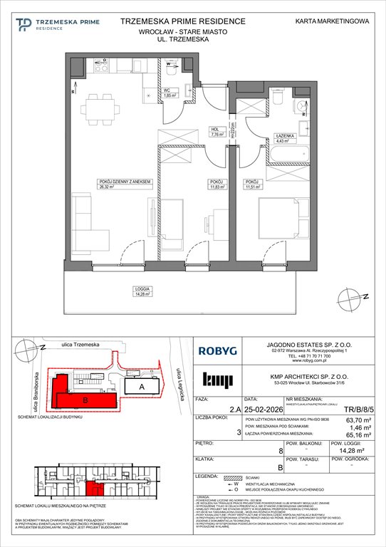 Nowe mieszkanie trzypokojowe Trzemeska Prime Residence Wrocław, Stare Miasto, Trzemeska  64m2 Foto 1