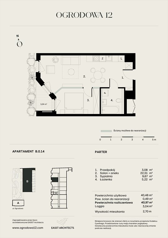 Nowe mieszkanie Apartamentowiec Ogrodowa 12 Poznań, Ogrodowa 12  41m2 Foto 1