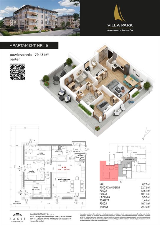 Nowe mieszkanie Villa Park - Bud D Augustów, Wypoczynkowa  79m2 Foto 1