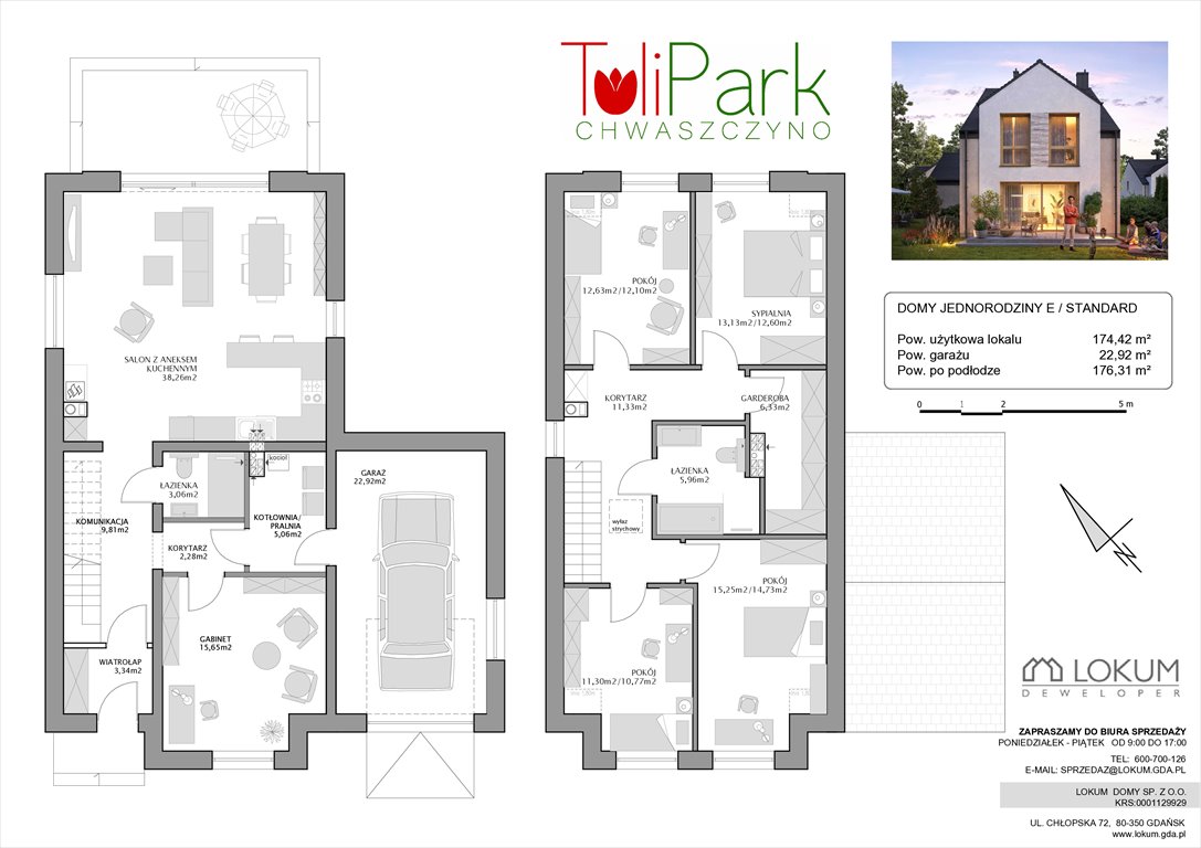 Nowy dom Tulipark Chwaszczyno, Wąska  174m2 Foto 1