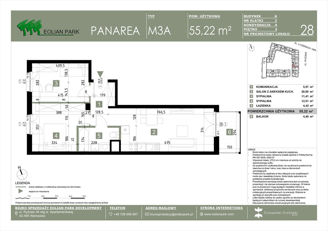 Nowe mieszkanie trzypokojowe PANAREA Warszawa, Ursus, Ryżowa  55m2 Foto 1