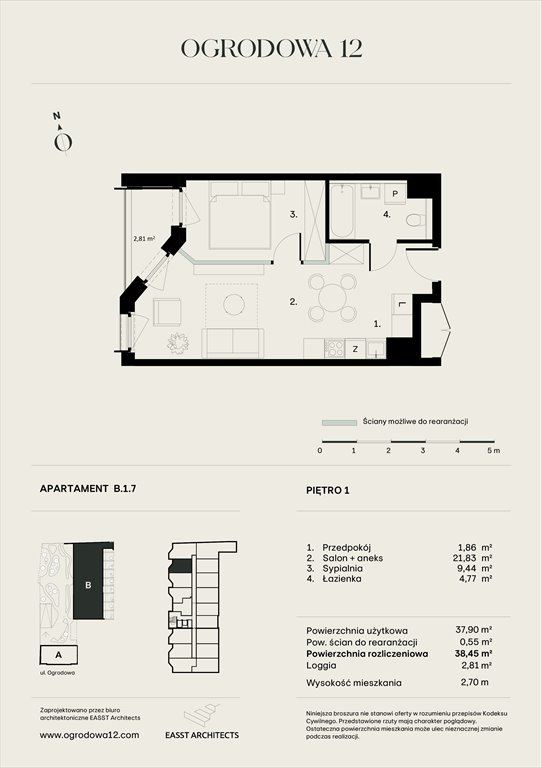 Nowe mieszkanie Apartamentowiec Ogrodowa 12 Poznań, Ogrodowa 12  38m2 Foto 1