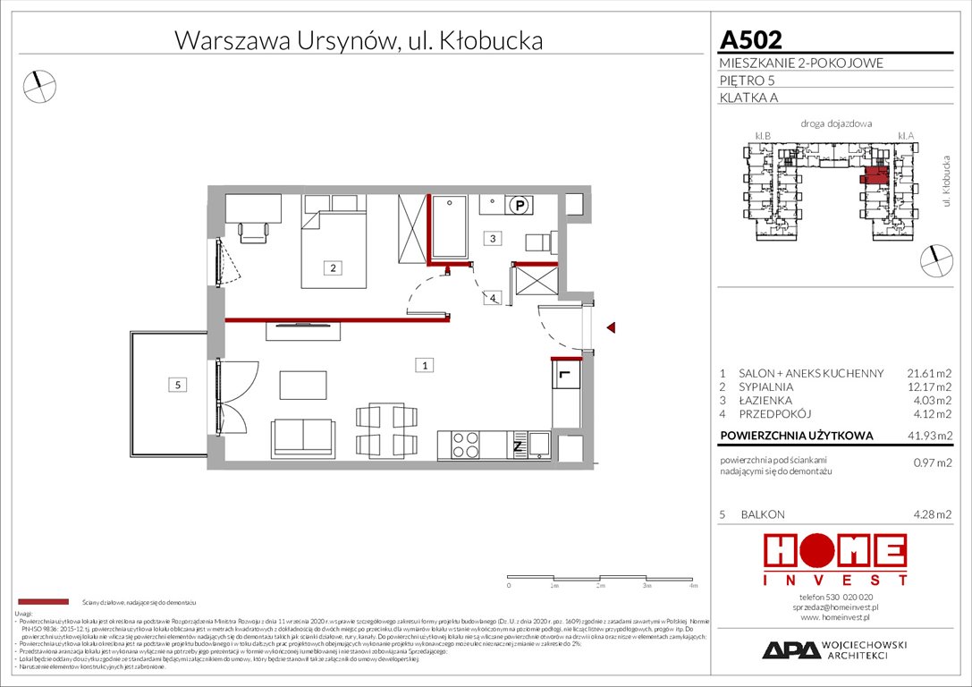 Nowe mieszkanie dwupokojowe Enklawa Ursynów Warszawa, Ursynów, ul. Kłobucka 23A  42m2 Foto 1