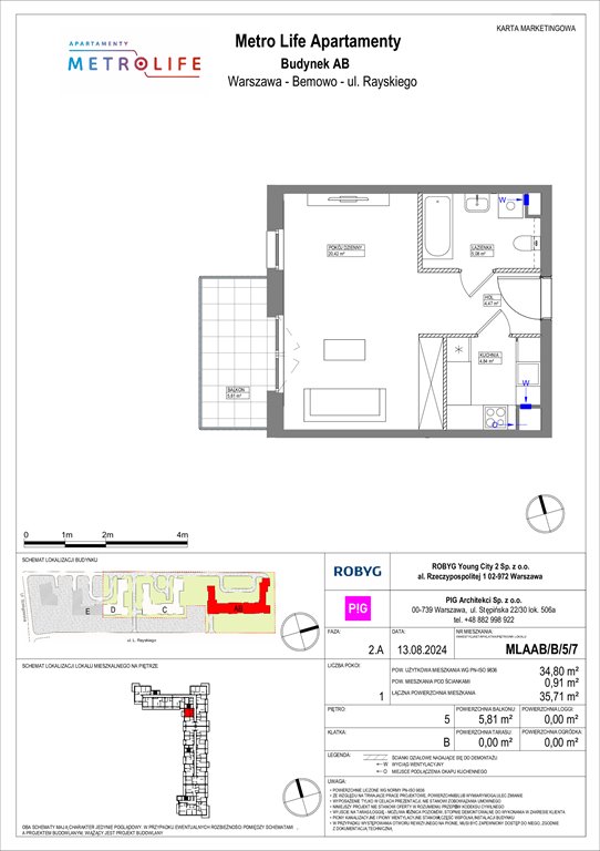 Nowa kawalerka Metro Life Apartamenty Warszawa, Bemowo, Rayskiego  35m2 Foto 1