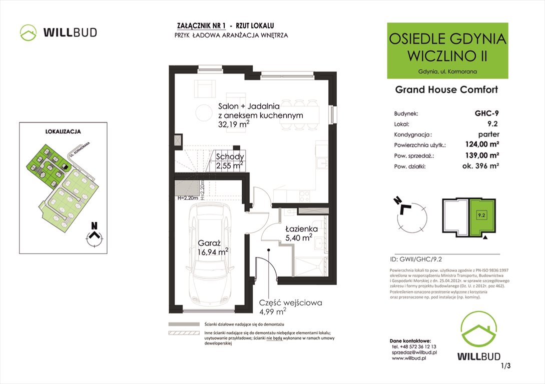 Nowy dom Osiedle Gdynia Wiczlino II Gdynia, Wiczlino, Kormorana  124m2 Foto 1