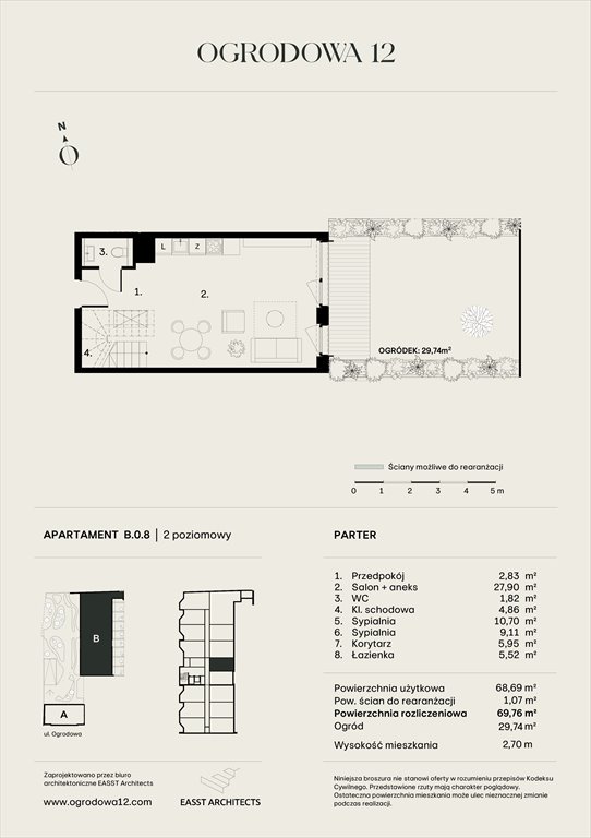 Nowe mieszkanie Apartamentowiec Ogrodowa 12 Poznań, Ogrodowa 12  70m2 Foto 1