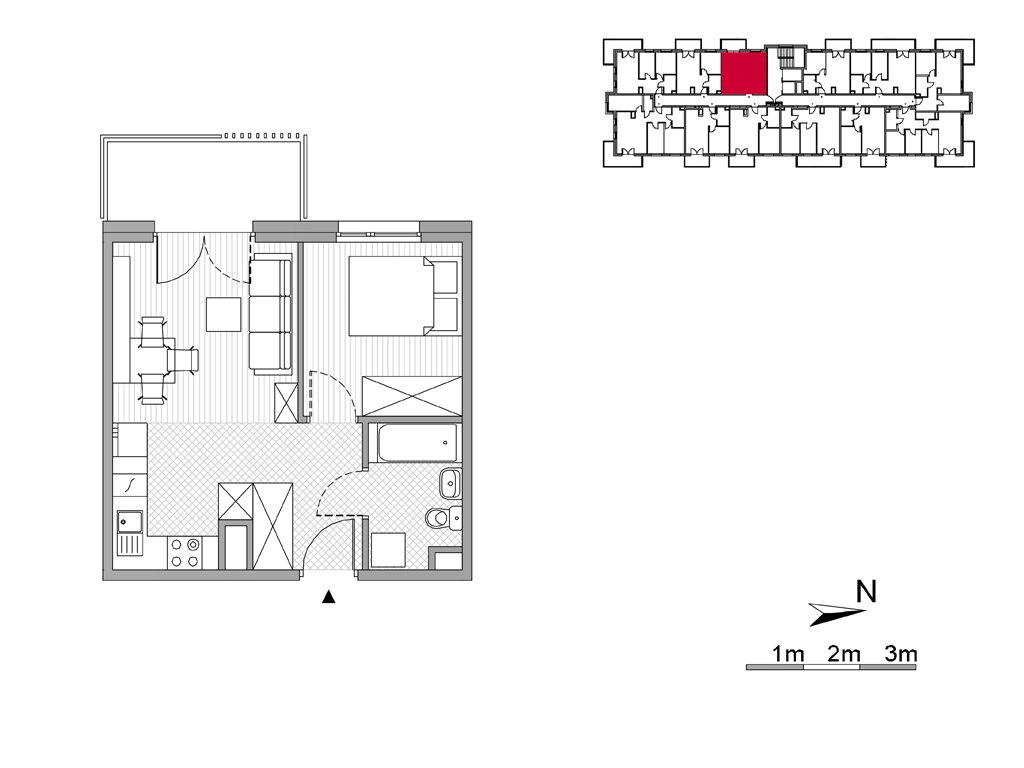 Nowe mieszkanie dwupokojowe ul. Powstańców/os. Piastów bud F Kraków, Mistrzejowice, Os. Piastów 77  34m2 Foto 1