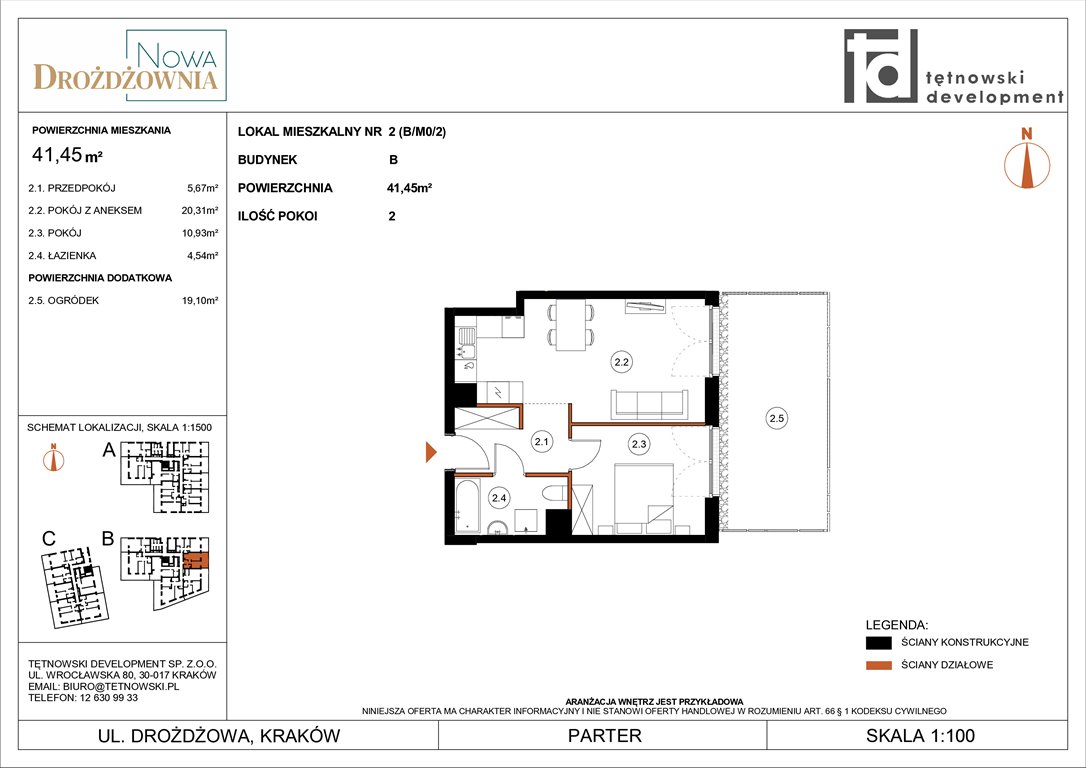 Nowe mieszkanie dwupokojowe NOWA DROŻDŻOWNIA ETAP II Kraków, Bieżanów, Drożdżowa  41m2 Foto 1