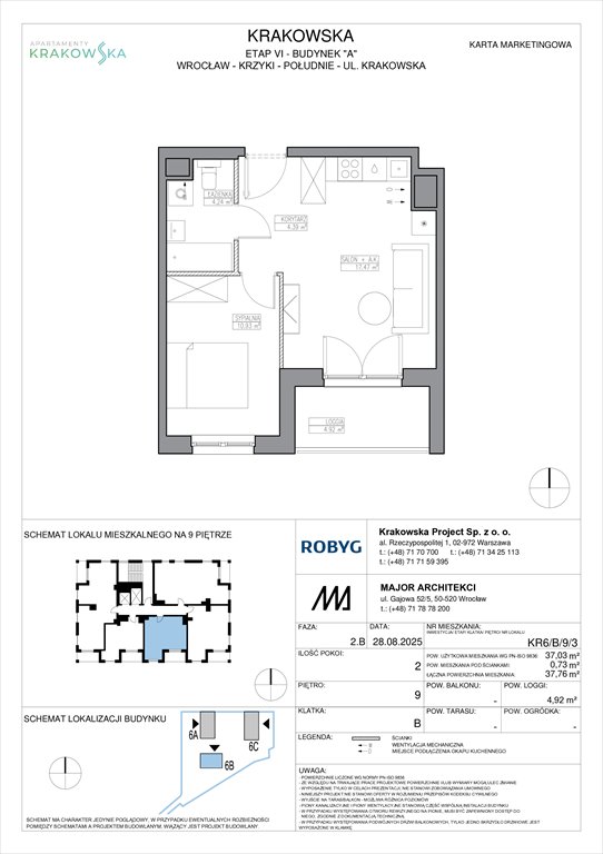 Nowe mieszkanie dwupokojowe Apartamenty Krakowska Wrocław, Krzyki, Krakowska 112  37m2 Foto 1