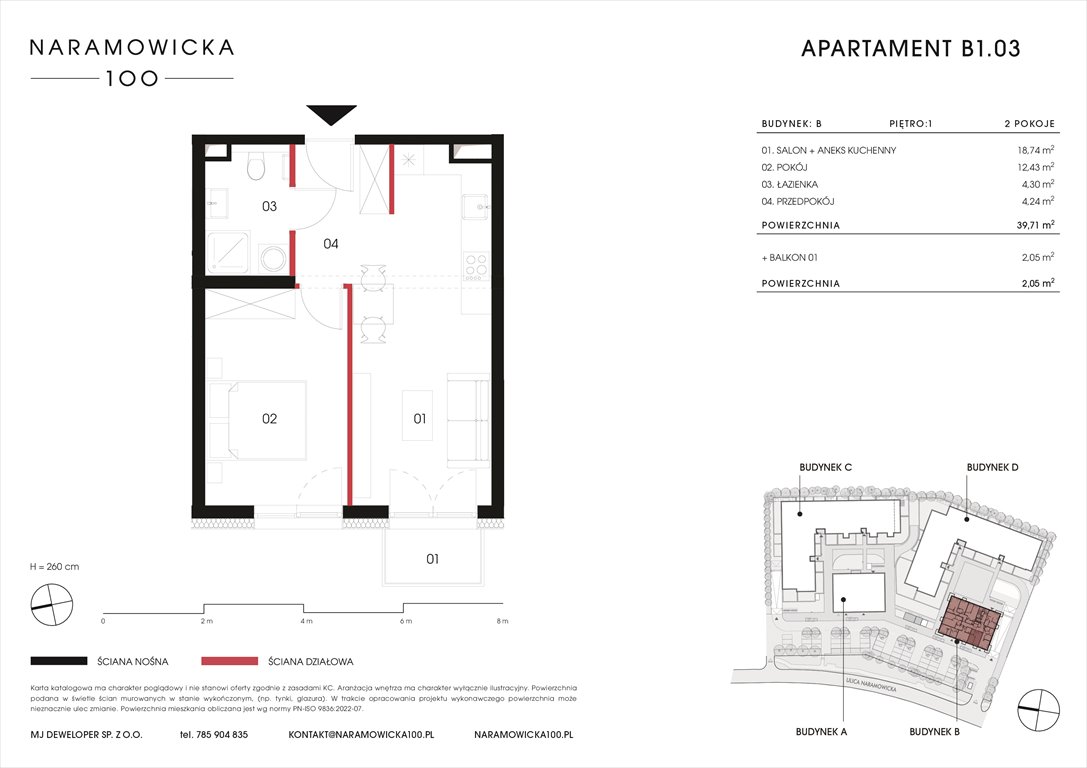 Nowe mieszkanie dwupokojowe NARAMOWICKA 100 Poznań, Winogrady, Naramowicka 100  40m2 Foto 1