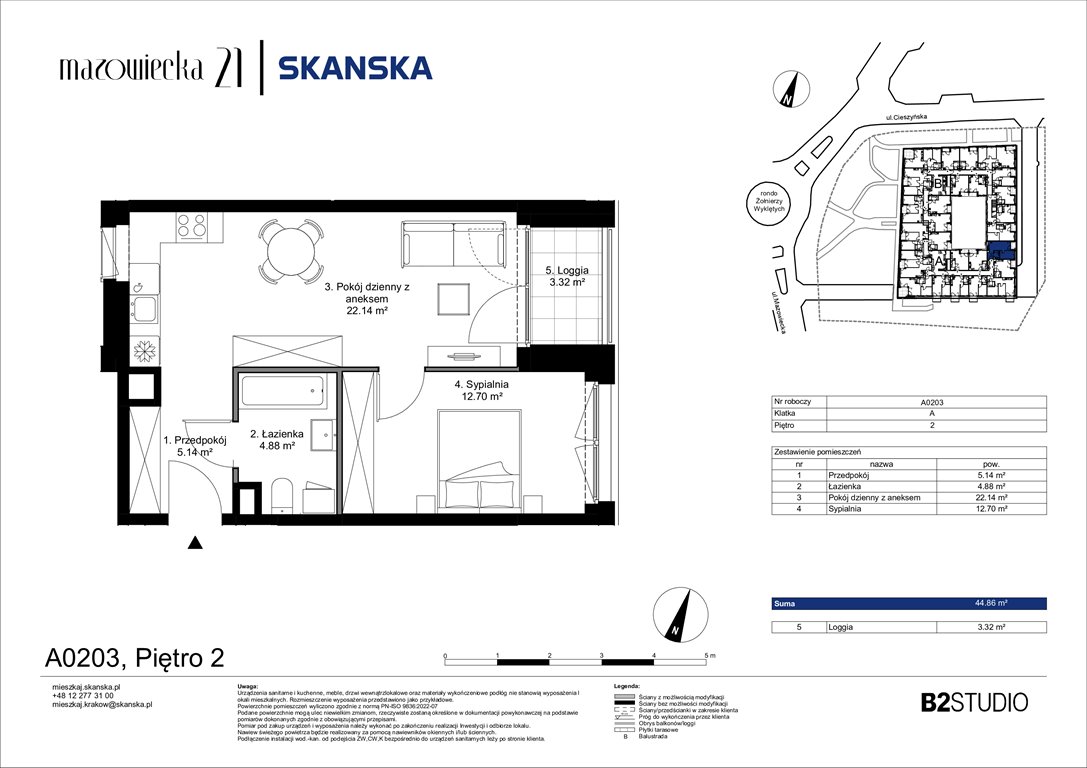 Nowe mieszkanie dwupokojowe Mazowiecka 21 Kraków, Krowodrza, ul. Mazowiecka 21  45m2 Foto 1