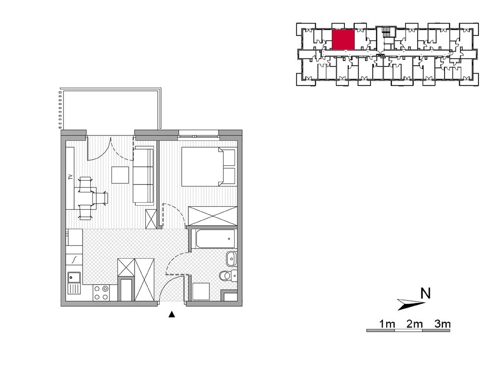 Nowe mieszkanie dwupokojowe ul. Powstańców/os. Piastów bud F Kraków, Mistrzejowice, Os. Piastów 77  34m2 Foto 1