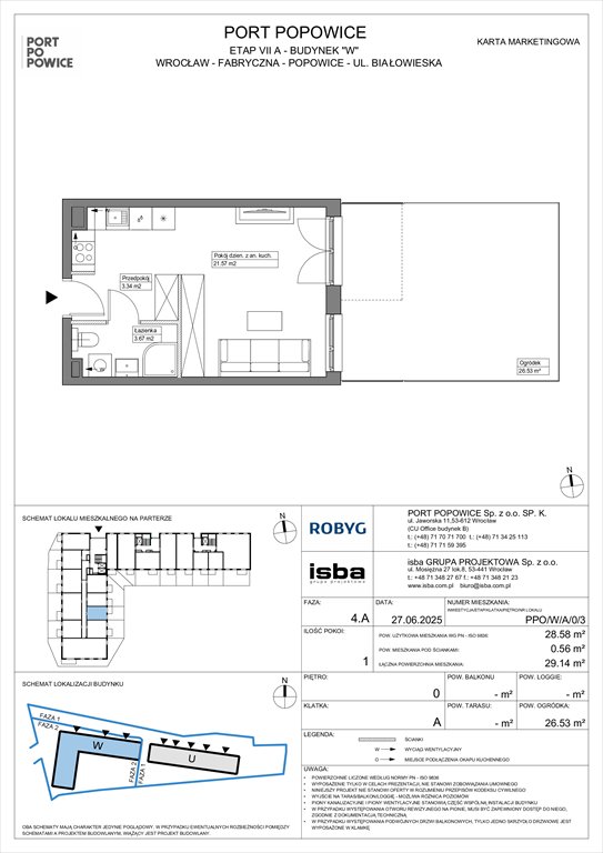Nowa kawalerka Port Popowice Wrocław, Fabryczna, Białowieska 91a  29m2 Foto 1