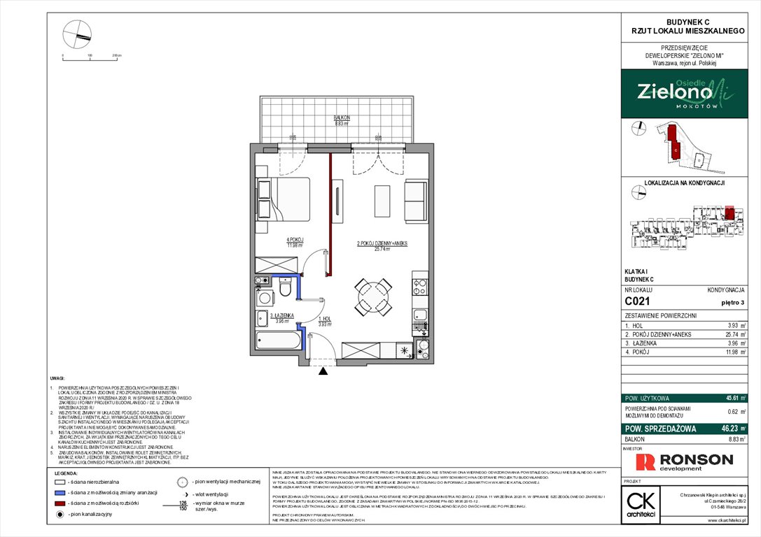 Nowe mieszkanie dwupokojowe Zielono Mi Warszawa, Mokotów, ul. Polska 10  46m2 Foto 1