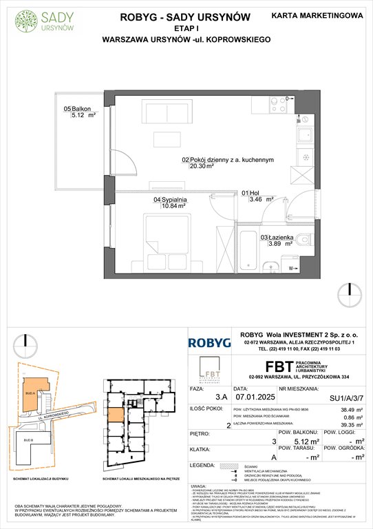Nowe mieszkanie dwupokojowe Sady Ursynów Warszawa, Koprowskiego  38m2 Foto 1